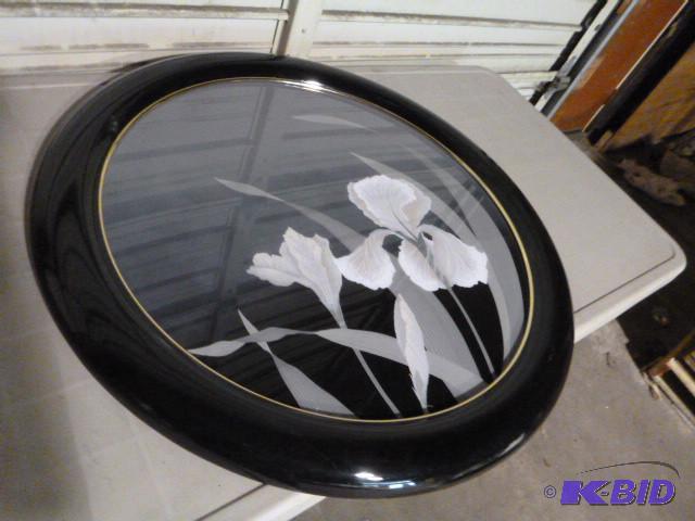 lot 174 image: Framed Floral Design Wall Hanging 3...