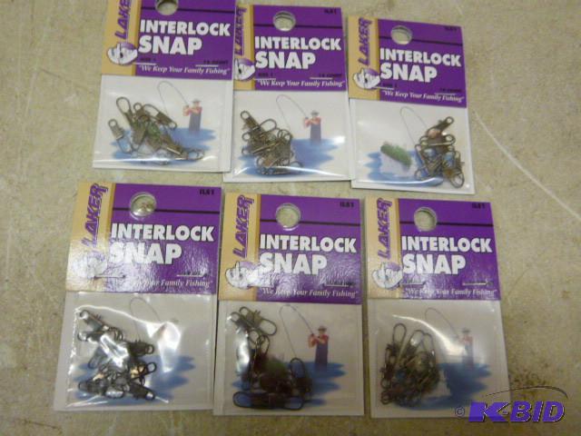 lot 31 image: 6 Packs of Laker Interlock Snap Siz...