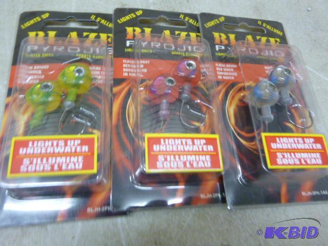 lot 47 image: 3 Packs of Blaze Pyrojig Lights up ...