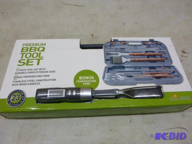 lot 7 image: New Premium BBQ Tool Set Plus Tempe...