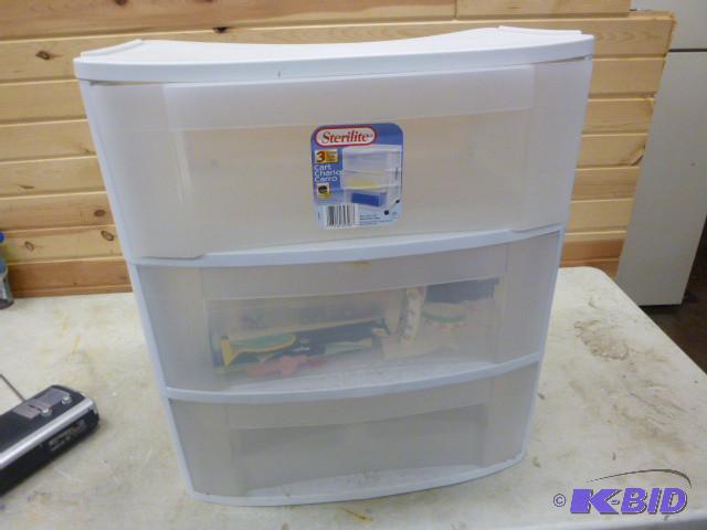 lot 81 image: 3 Drawer Storage Unit 22" X 16...