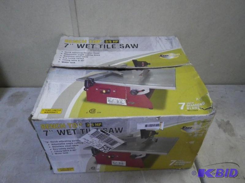 7&quot wet tile saw...