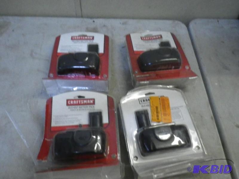 4 craftsman 18v batteries, conditio...