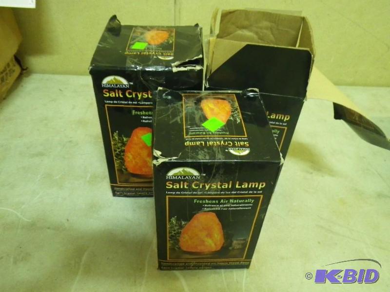 3 salt crystal lamps...