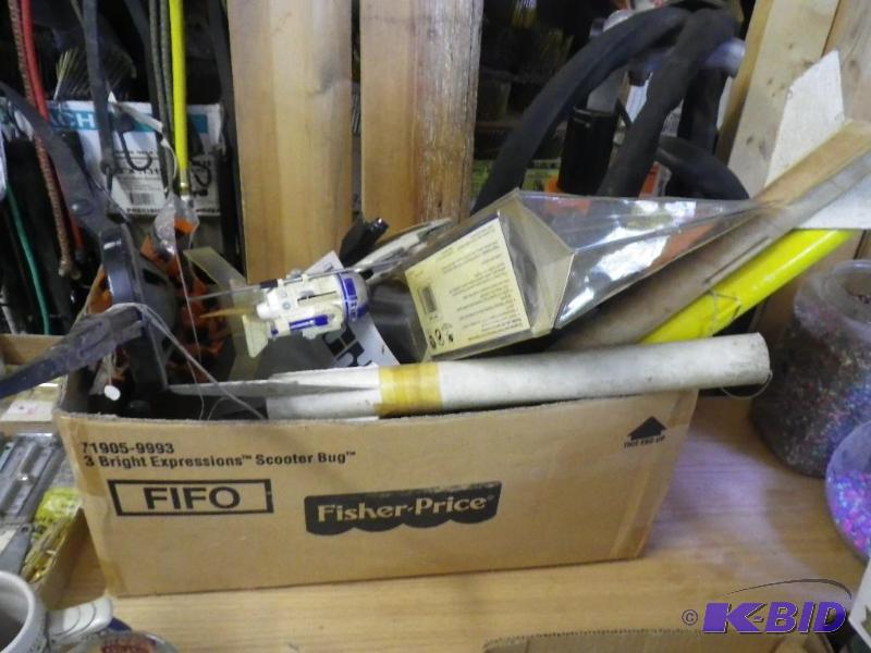 box of model rocket stuff...
