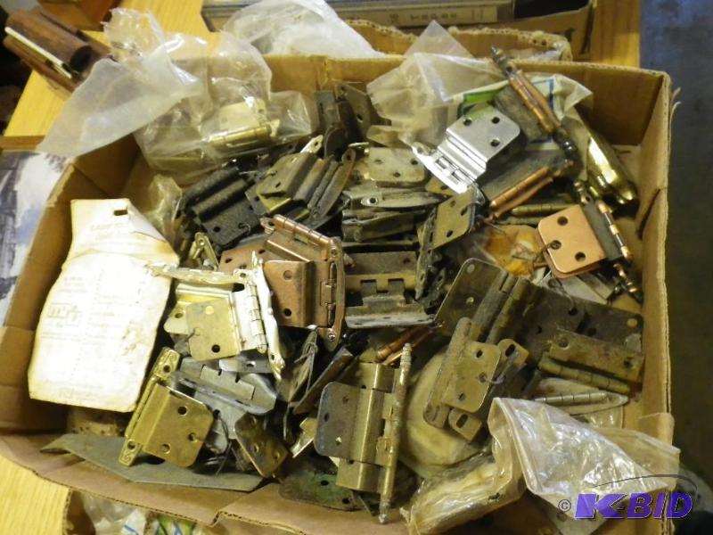 box of antique door hardware...