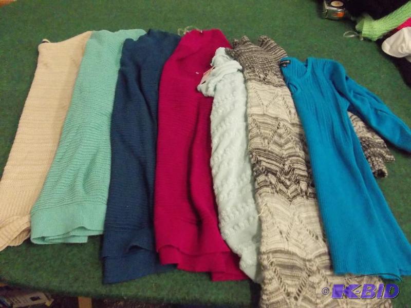 7 34 Sleeve Sweaters Size SM...