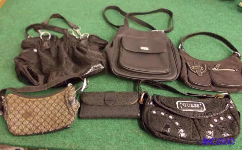 5 Black Handbags and 1 Wallet (2 ar...
