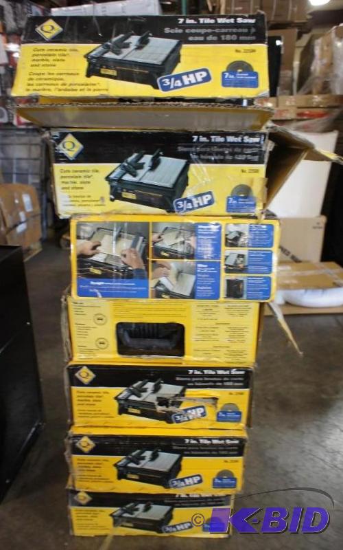 lot 6 image: QEP 7" Wet Tile Saws, Total (7...