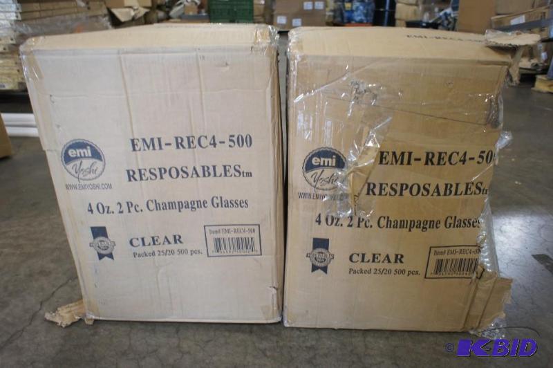 lot 60 image: Champagne Plastic Ware Glasses  4o...