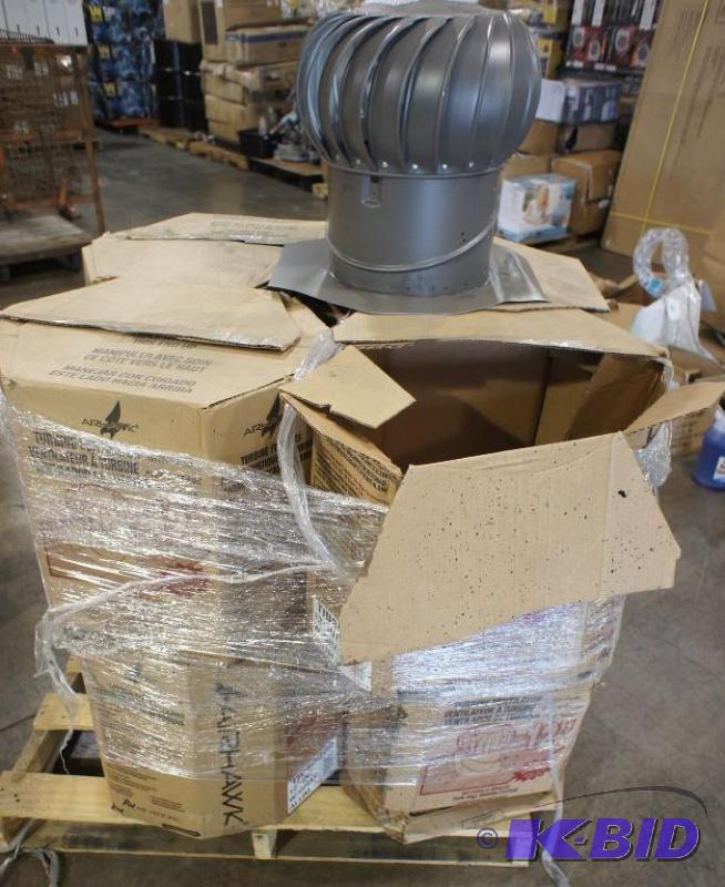 lot 76 image: Pallet of Turbine Ventilators with ...