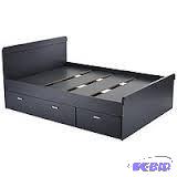 MyHome Bennet Queen Bed w 3 Drawers - Black