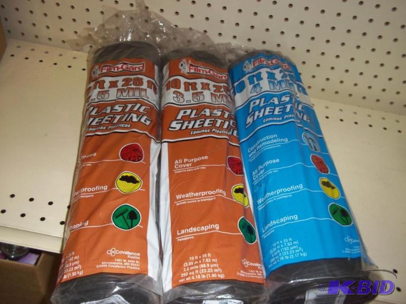3 Rolls of new Plastic Sheeting...