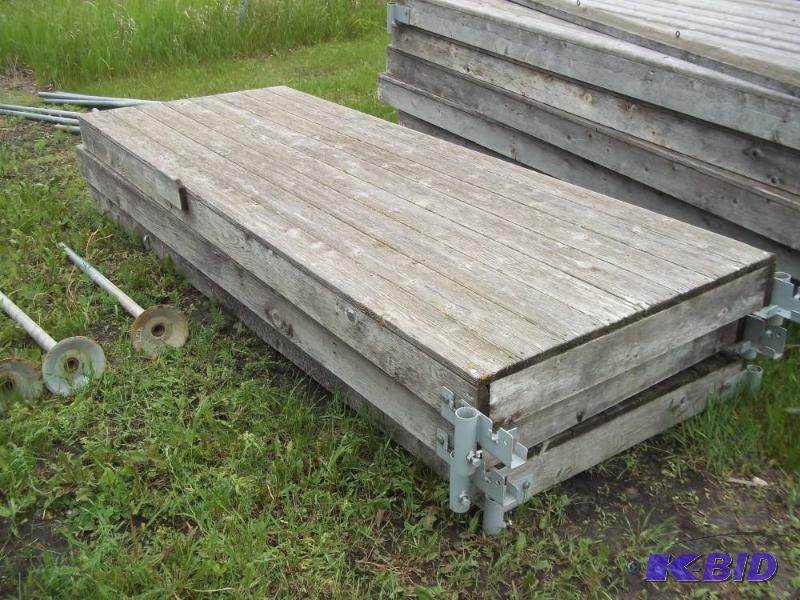 3 Wood dock section with 6 Posts&nb...