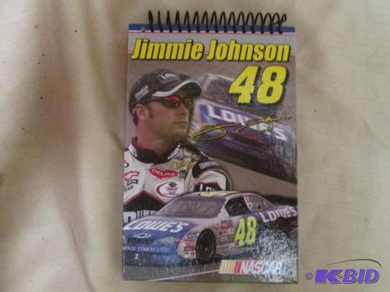 lot 101 image: NASCAR Jimmie Johnson notepad...