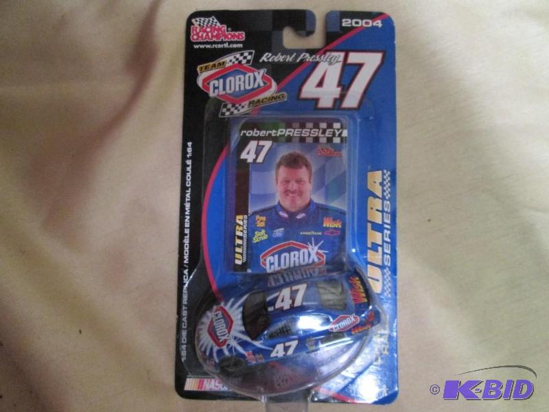 lot 106 image: NASCAR Robert Pressley car and card...
