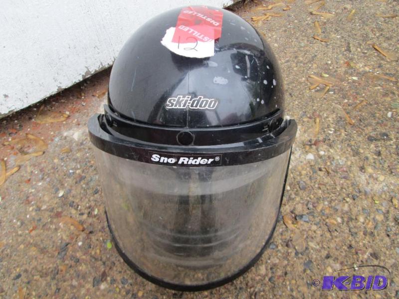 lot 12 image: Ski Doo Sno Rider helmet with face ...