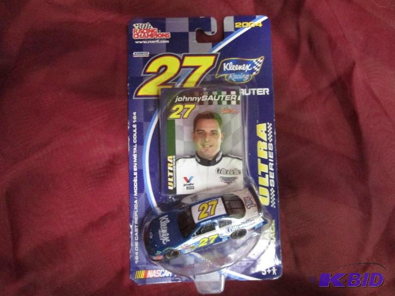 lot 160 image: NASCAR Johnny Sauter car and card, ...