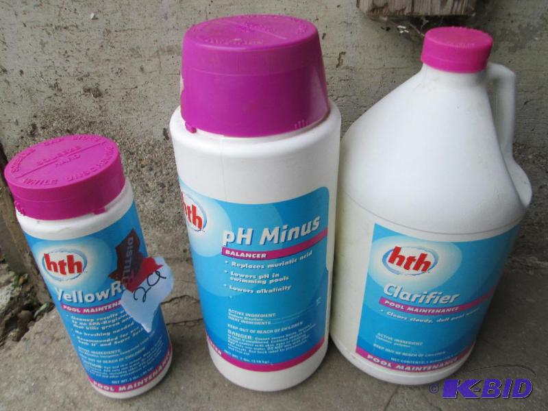 lot 29 image: Lot of 3 pool chemicals, just in ti...