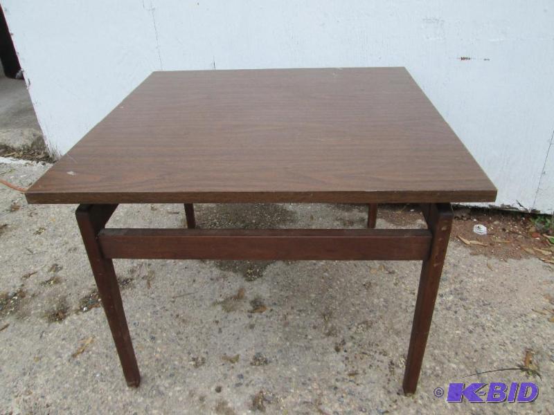 lot 39 image: Square top table, 28 x 28 inch, 20 ...