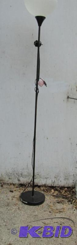 lot 49 image: Black upright floor lamp...