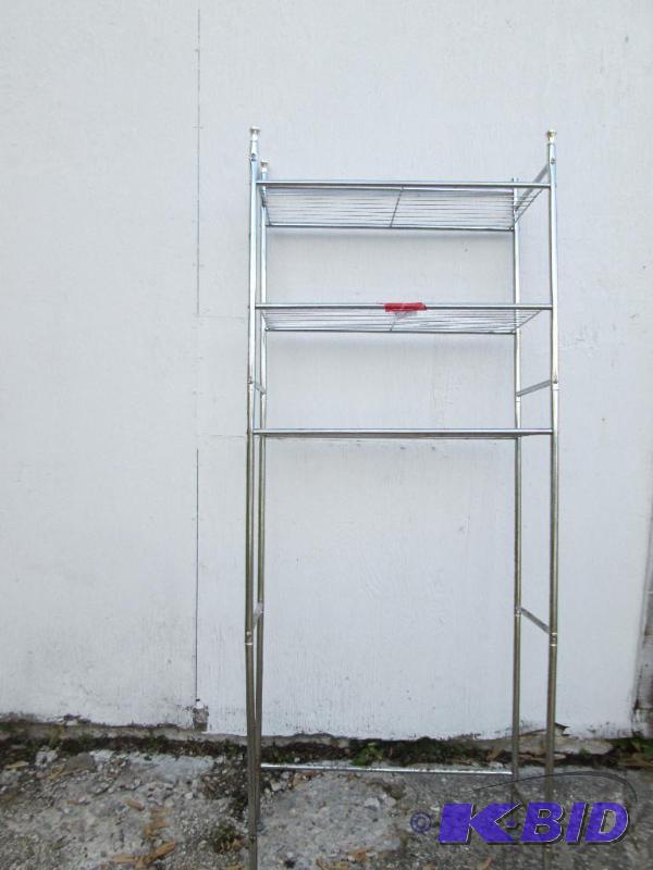 lot 50 image: Over the stool bathroom shelf...