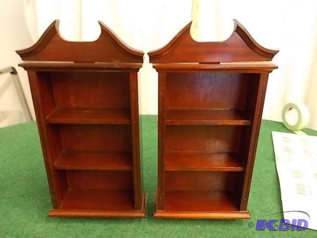 lot 37 image: 2-Wood 18x9&nbspDisplay Shelves...