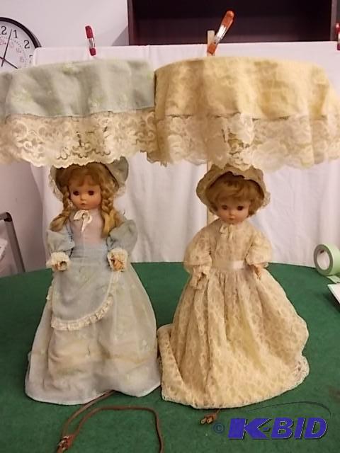 lot 38 image: 2-26 in Doll Lamps...