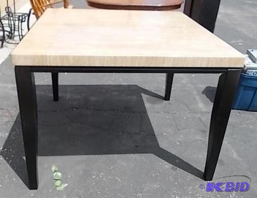 lot 58 image: 48x48 Marble Top 36 Inch Tall Table...
