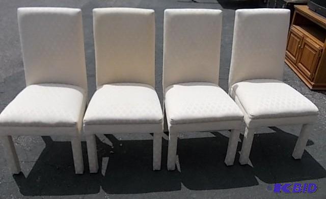 lot 59 image: Set Of 4-Upholstered Chairs With Ch...