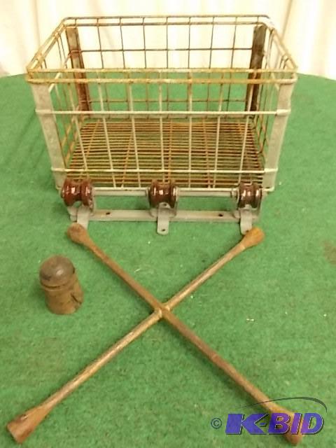 lot 72 image: Vintage Oak Grove Dairy Metal Milk ...