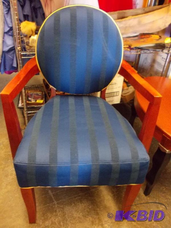 lot 79 image: Navy Blue Side Chair...