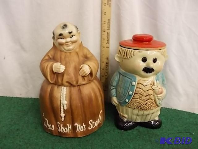 lot 9 image: Friar &amp Man Cookie Jars (May No...