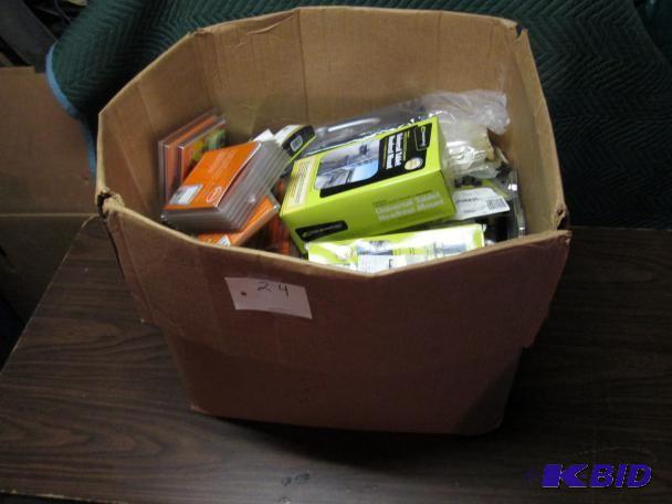 Box of misc electronic accessories ...