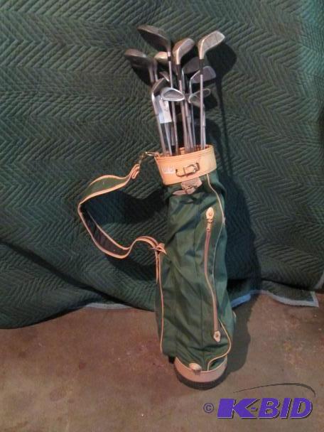 Set of golf clubs...