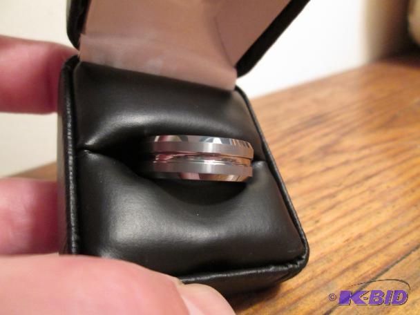 Tungsten mens wedding band, size 10...