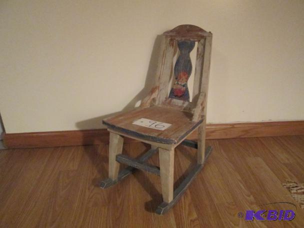 Vintage doll rocking chair 19&quot...