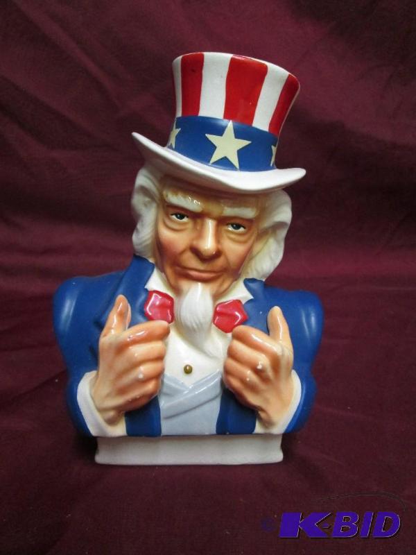 Uncle Sam porcelain coin bank....
