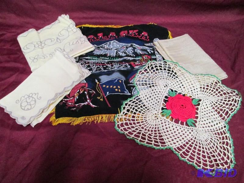 Small assortment of table coverings...