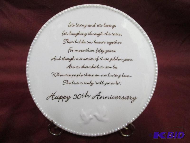 Russ 50th Anniversary plate featuri...