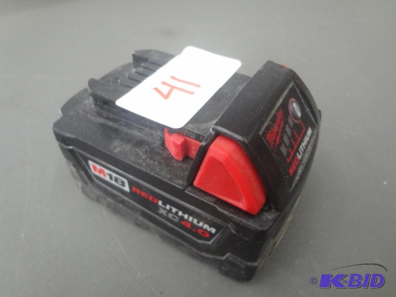lot 41 image: Milwaukee M18 Red Lithium XC Battery...