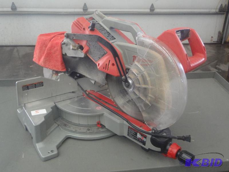 lot 5 image: Milwaukee 12" Sliding Compound Miter Saw...