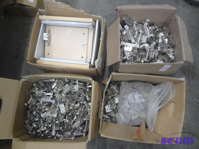 lot 61 image: (4) Boxes Full Of Blumb Drawer Hardware...