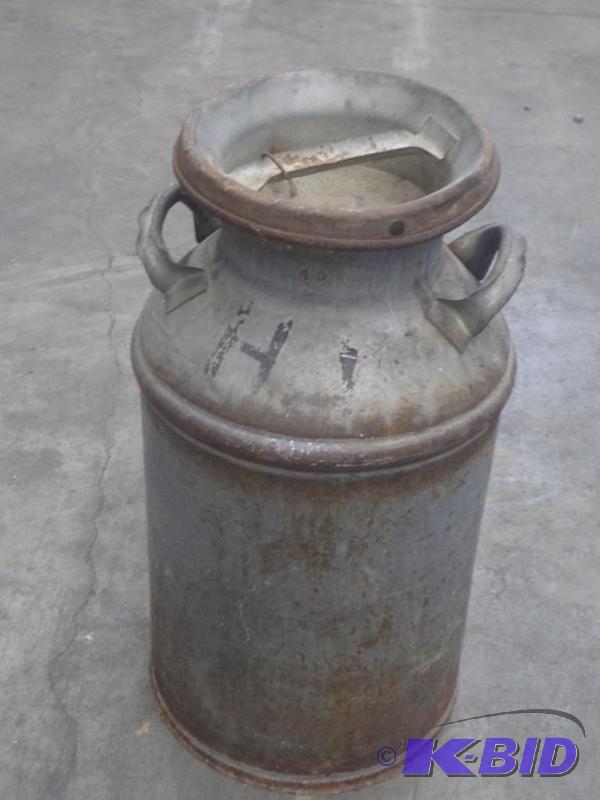 lot 74 image: Vintage Steel Milk Can...