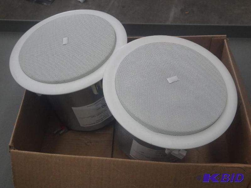 lot 84 image: (2) DMX 70.7100 Volt Recessed Speakers...