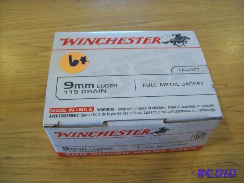 Winchester 9mm Luger -100 rounds -S...