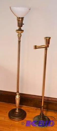 lot 101 image: Two floor lamps, one is Stiffel 49&...