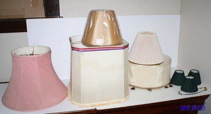 lot 131 image: Eight Beautiful lamp shades...