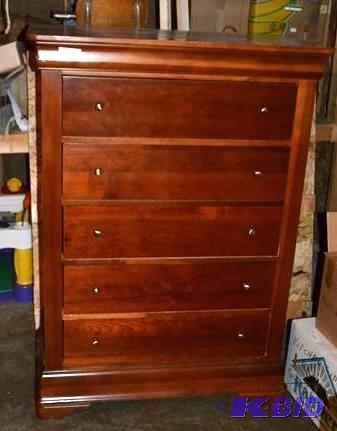 lot 164 image: Wood Dresser 54x29x23". Please...