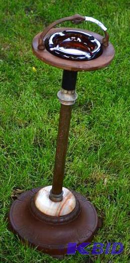 lot 170 image: Vintage Metal ash tray holder with ...